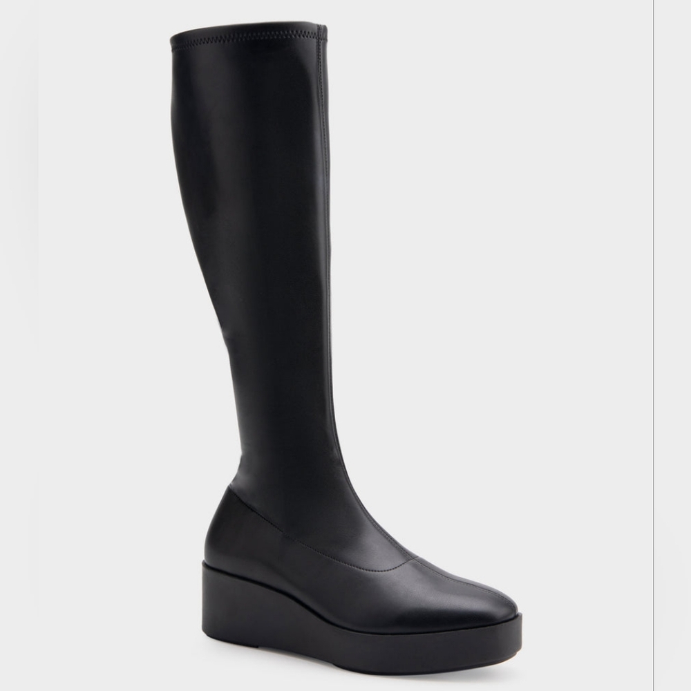 AEROSOLES Black Over the Knee Boots